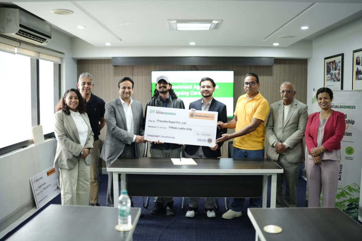 नेपाल सोसल बिजनेसद्वारा तीन सामाजिक उद्यममा ५५ लाख रुपैयाँ लगानी घोषणा